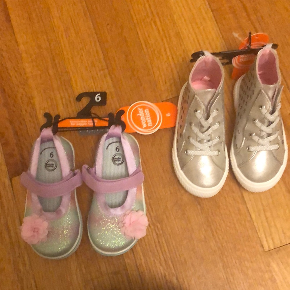 Wonder Nation Toddler baby infant Girls shoe lot Size 6